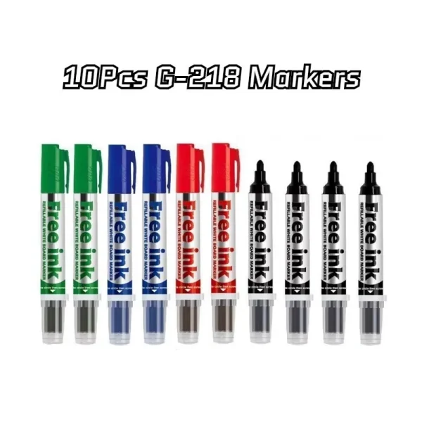 Erasable Marker Pens for White Boards-10pcs - Image 2