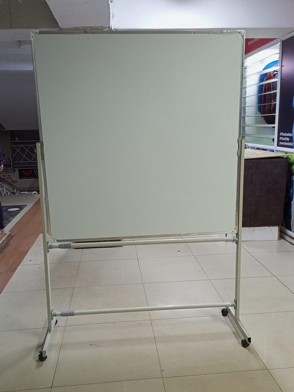 Portable Double-sided Rotational White Board 120cm x 120cm (4ft x 4ft) - Image 4