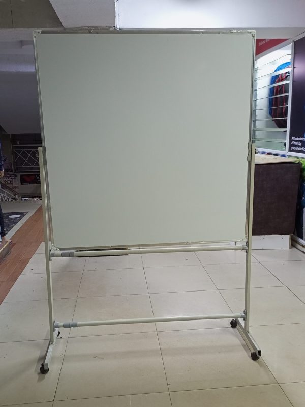 Portable Double-sided Rotational White Board 120cm x 120cm (4ft x 4ft) - Image 3