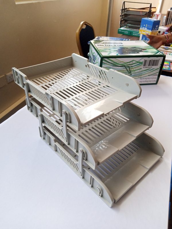 Office Tray Metallic 3 Tier -mesh - Image 18