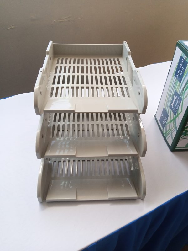Office Tray Metallic 3 Tier -mesh - Image 20