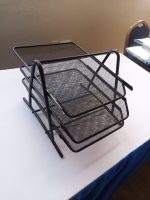 Office Tray Metallic 3 Tier -mesh - Image 7