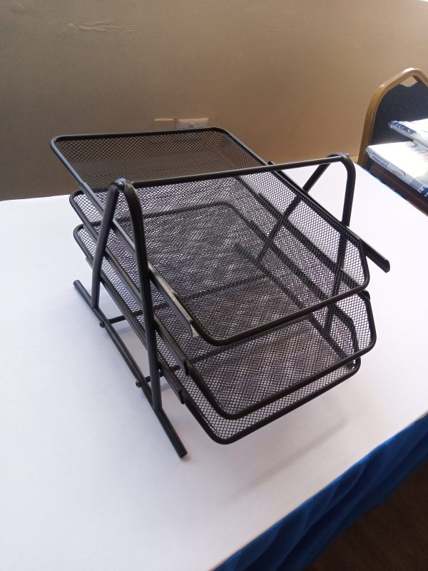 Office Tray Metallic 3 Tier -mesh - Image 8