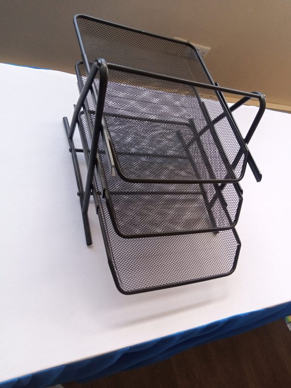 Office Tray Metallic 3 Tier -mesh - Image 9