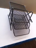 Office Tray Metallic 3 Tier -mesh - Image 9