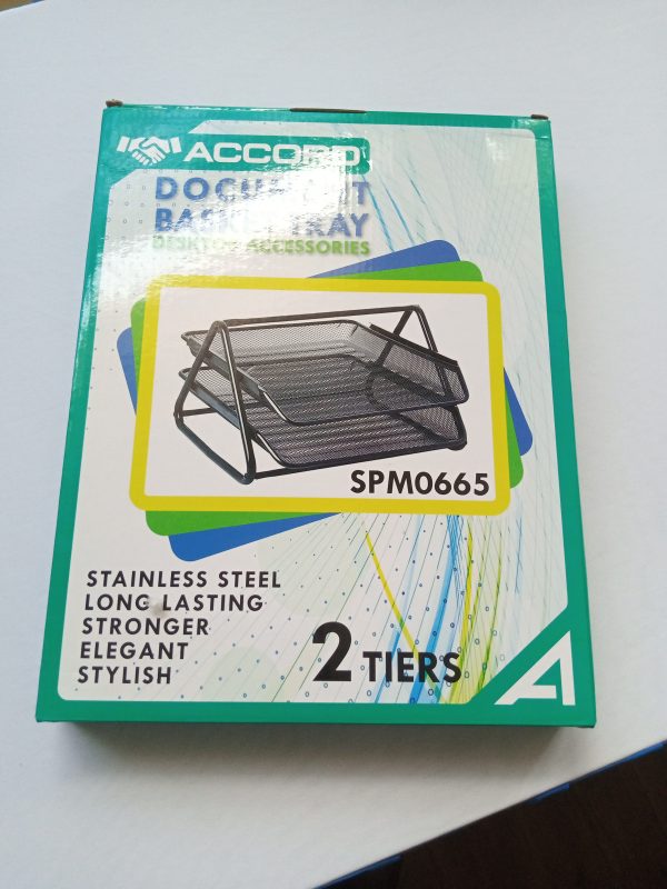 Office Tray Metallic 3 Tier -mesh - Image 13