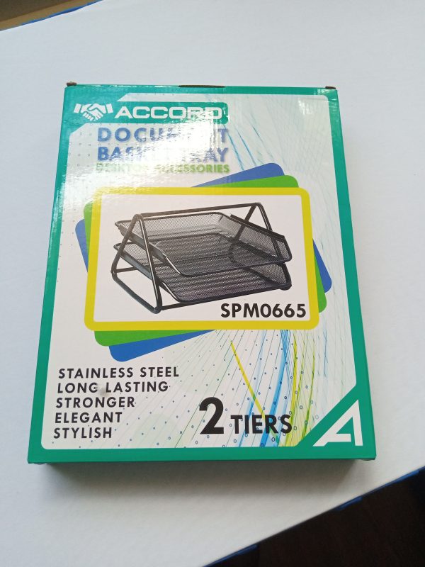 Office Tray Metallic 3 Tier -mesh - Image 15