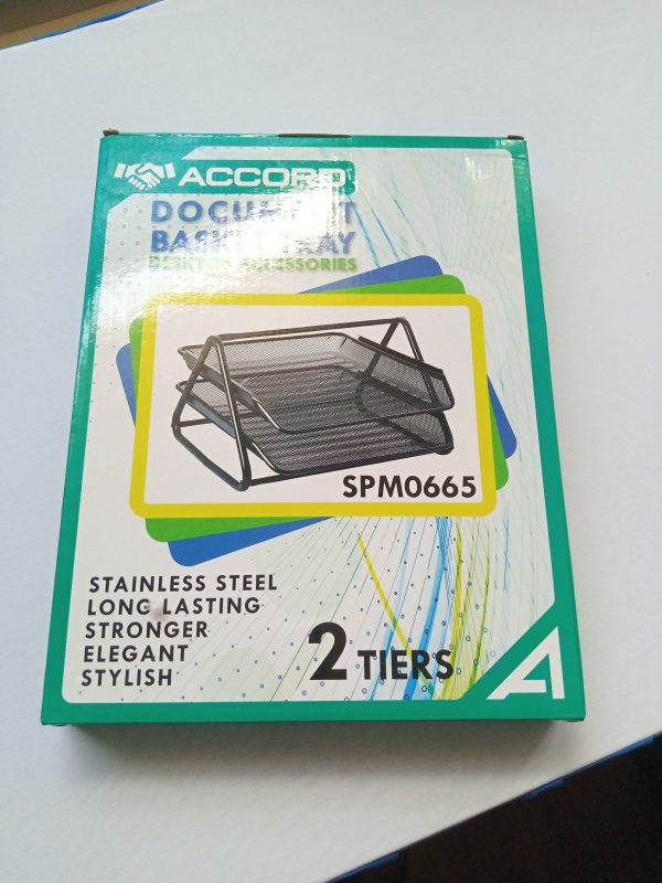 Office Tray Metallic 3 Tier -mesh - Image 16