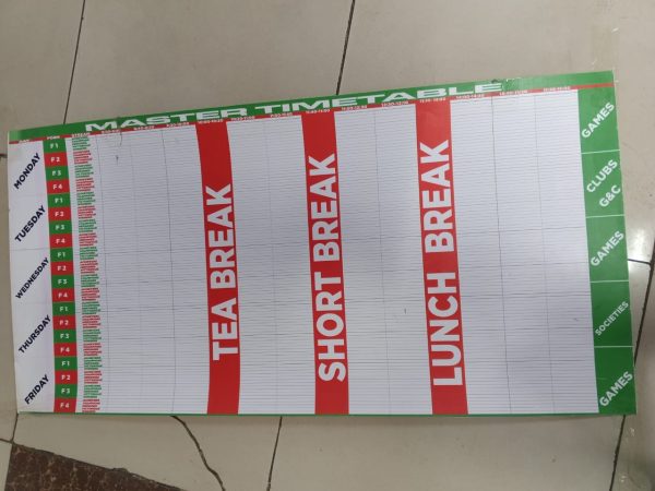Master Timetable 4Ft x 2Ft - Image 2