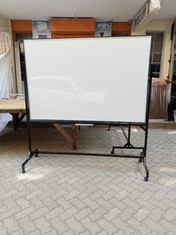 Heavy Duty Free Standing Durable White Board 150cm x 120cm (5ft x 4ft) - Image 2