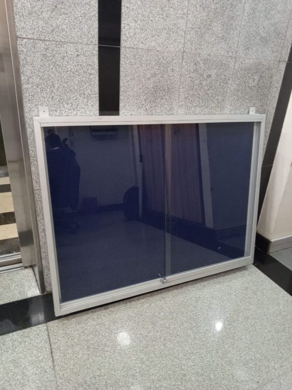 Sliding Glass Notice Boards 150cm x 120cm (5ft x 4ft) - Image 6