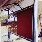 Free Standing Double Sided Glass Notice Board 90cm x 60cm (3ft x 2ft)