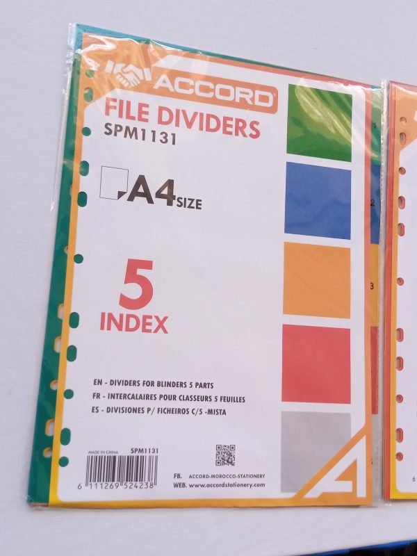 A4 File Dividers – 20 Index Tabs - Image 2