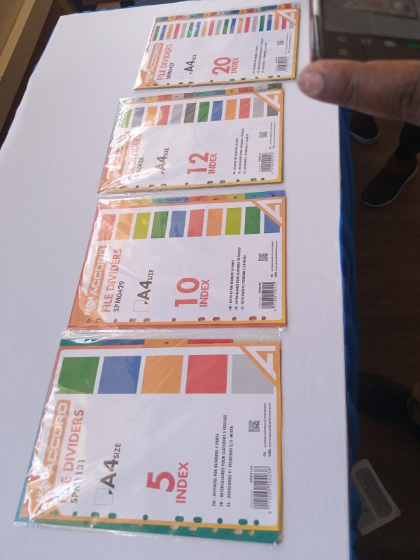 A4 File Dividers – 20 Index Tabs - Image 6