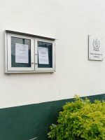 Glass Sliding Noticeboard 90cm x 60cm with Open Doors Design - Image 4