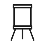 FLIP CHART WITH WHEELS