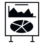 Graph Board Icon Simple Style Vector