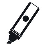 Permanent Marker Icon Simple Style Vector