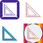 Set Square Icon Design Vector