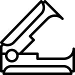 Staple Remover Stationery Tool Outline Icon Vector