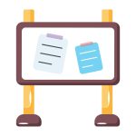 Trendy Notice Board Vector